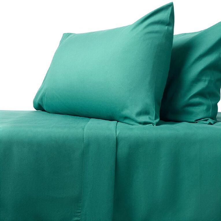 Living & Co Microfibre Sheet Set Green Queen, , hi-res