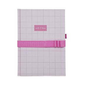 Uniti Clubhouse Notebook With Elastic Pen Holder Pink Light