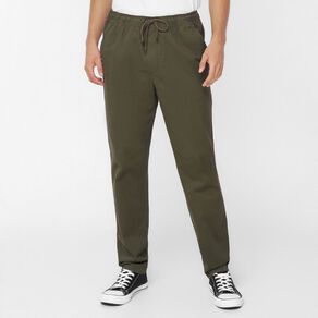 H&H Men's Elastic Waist Tapered Pants