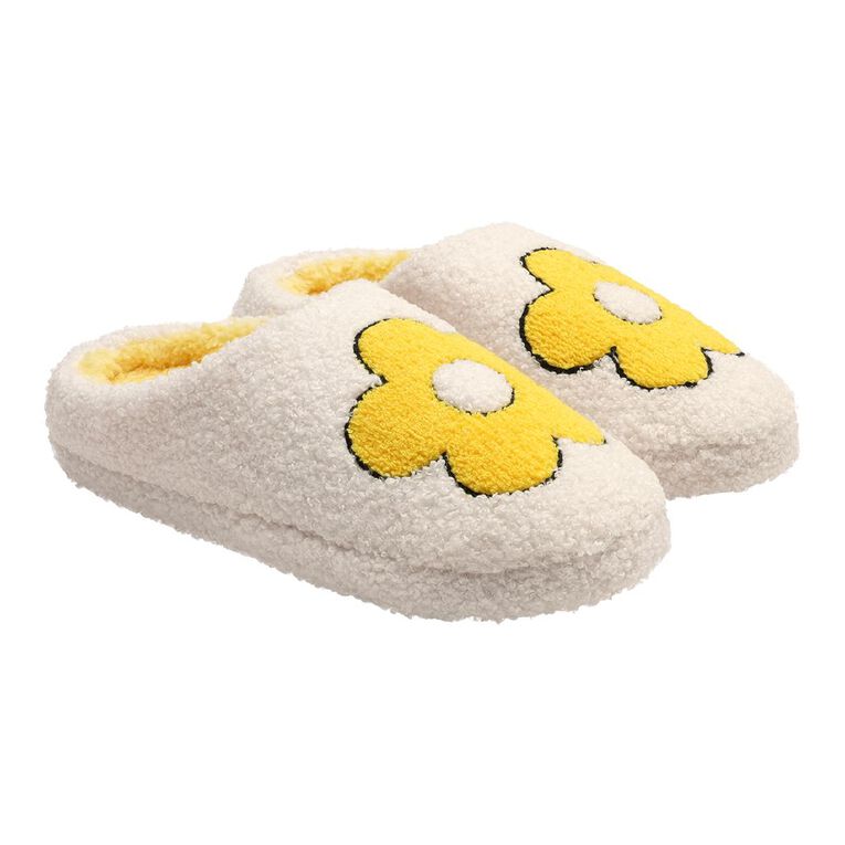 H&H Women's Novelty Fun Slippers, White, hi-res