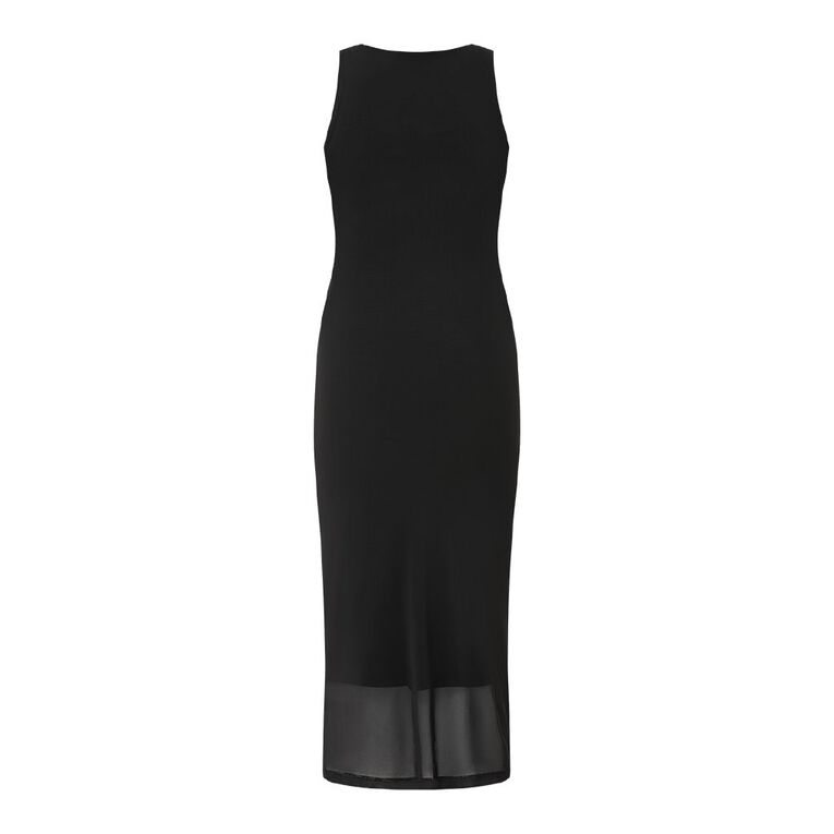H&H Women's Mesh Midi Dress, Black, hi-res