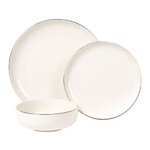 Living & Co Elegance Gold Rimmed 12 Piece Set Ivory
