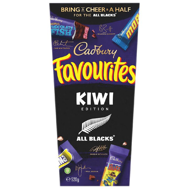 Cadbury Kiwi Favourites All Blacks 520g, , hi-res
