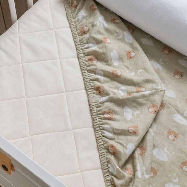 Babywise Flannelette Bassinet Sheet Bears 2 Pack, , hi-res