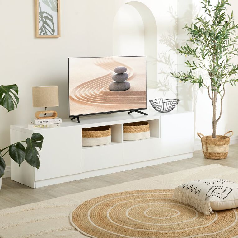 Living & Co Tahoe Entertainment Unit 180cm White, , hi-res