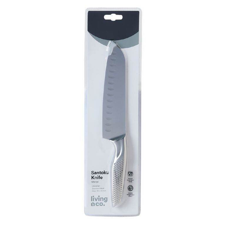 Living & Co Stainless Steel Santoku Knife, , hi-res