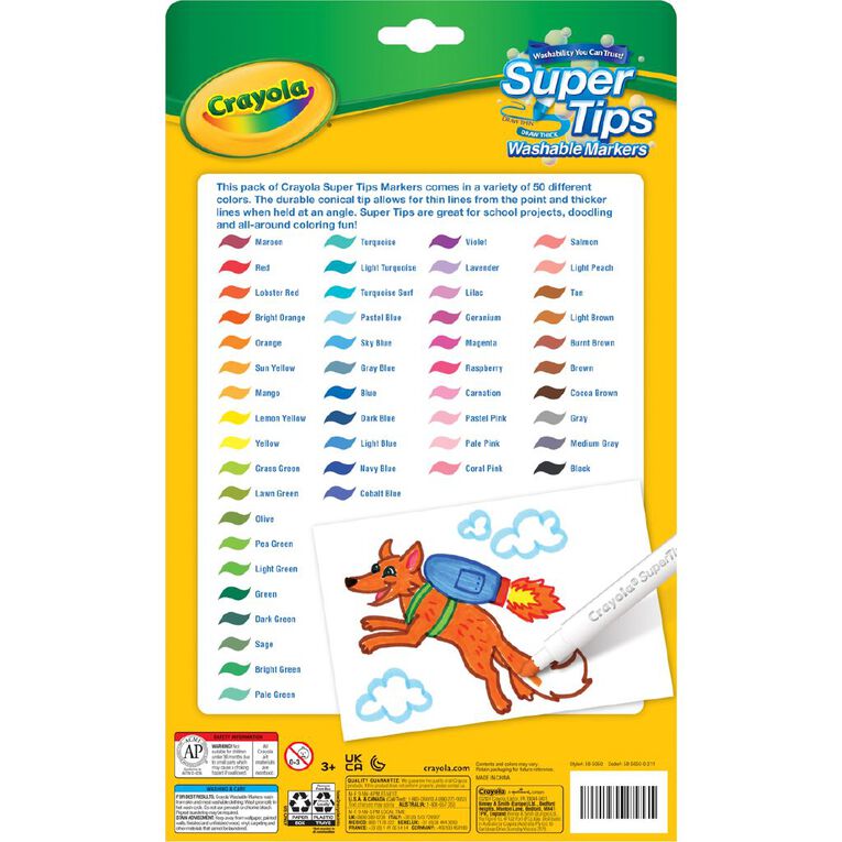Crayola 50 Supertip Markers, , hi-res
