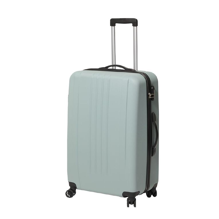 Living & Co 70cm Hard Textured Checked Suitcase Ice Green, , hi-res