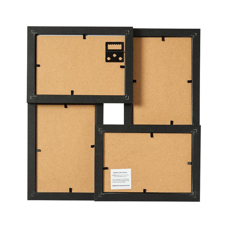 Living & Co Gallery Collage Photo Frame 4 Openings Black 4in x 6in, , hi-res