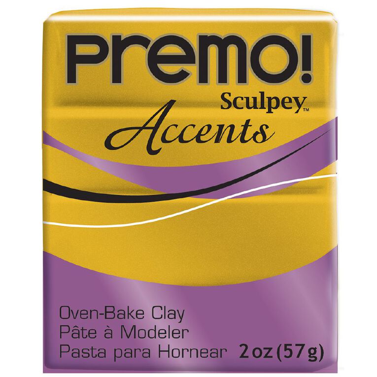 Sculpey Premo Accent Clay 57g Antique Gold, , hi-res