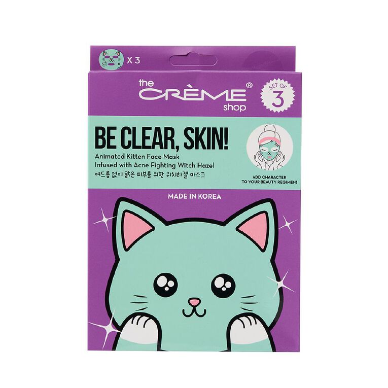 The Creme Shop Mask 3 Pack Kitten, , hi-res