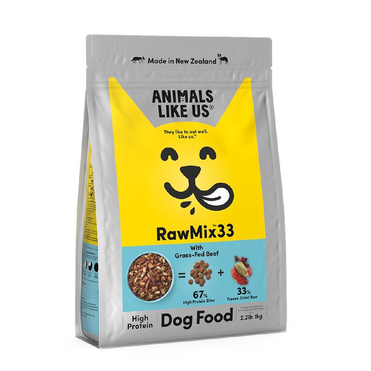 Animals Like Us RawMix33 with Grass Fed Beef Dog Food 1kg