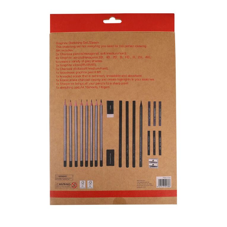 Graphite Sketching Set 22 Pack, , hi-res