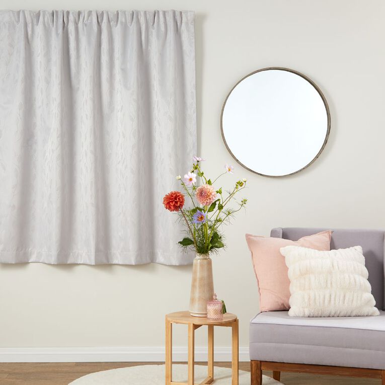 Living & Co Willow Curtains Grey 150-230cm Wide/205cm Drop, Grey, hi-res