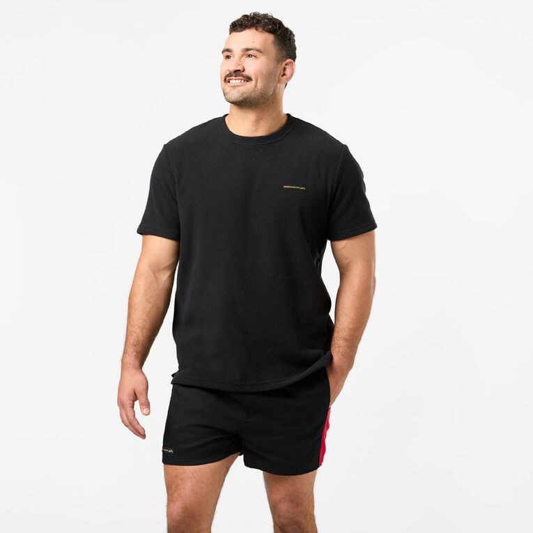 Back Country Solid Fleece Short Sleeve Tee, Black, hi-res