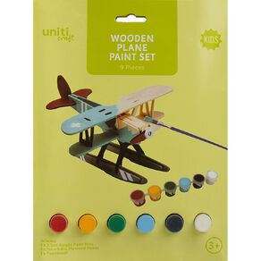 Uniti Craft Kids Wooden Puzzle Paint Set 9 Pieces