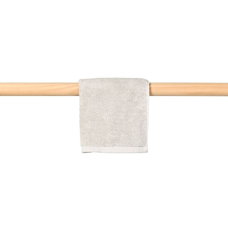 Living & Co Plush Plain Face Towel Grey Light, , hi-res