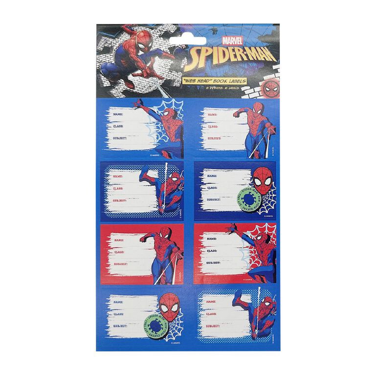 Spider-Man Book Labels, , hi-res