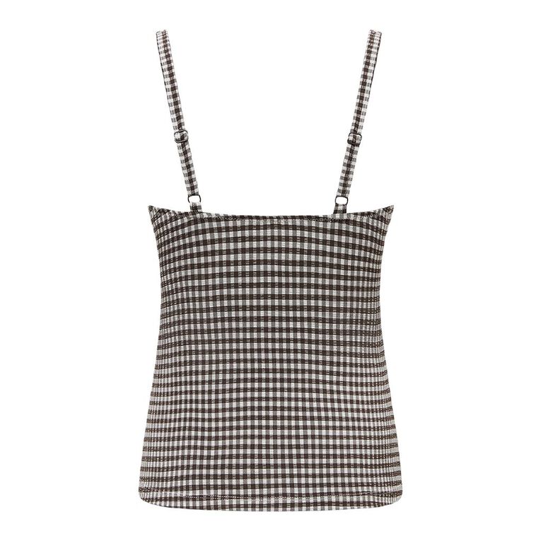 H&H Women's V-Neck Tankini, Brown Dark, hi-res
