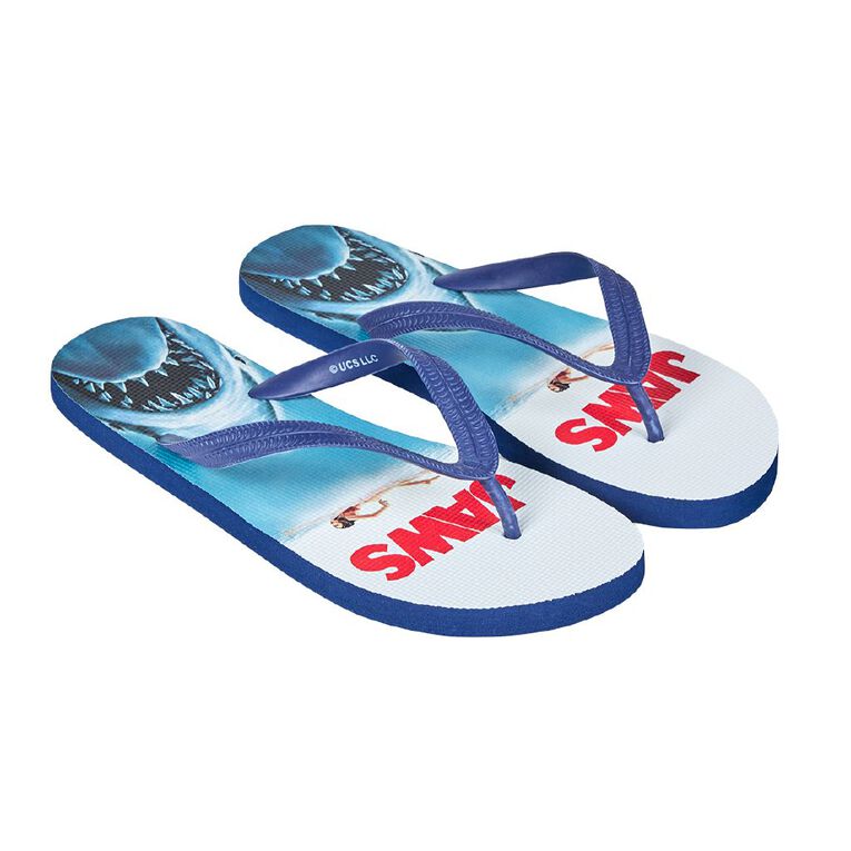 Jaws Men's Jandals, Blue, hi-res
