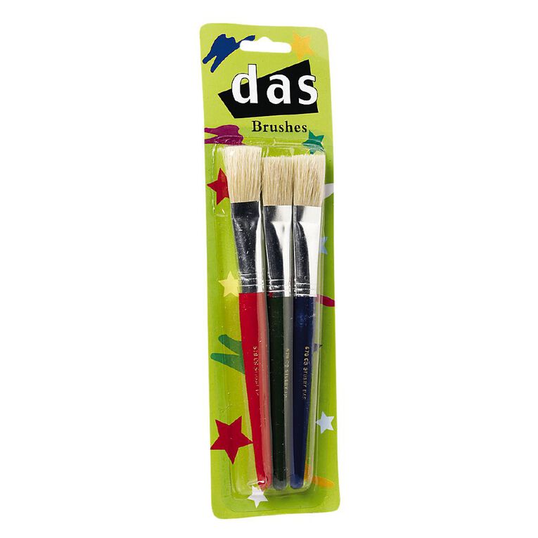 DAS 579CS Flat Stubby Brush Set 3 Pack, , hi-res