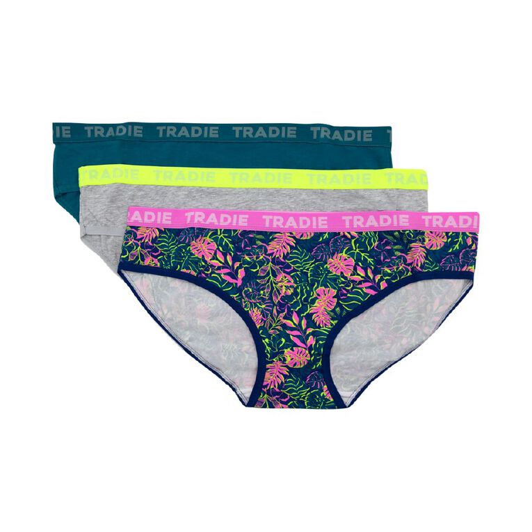 Tradie Women's Curve Bikini 3 Pack, Pink Dark, hi-res