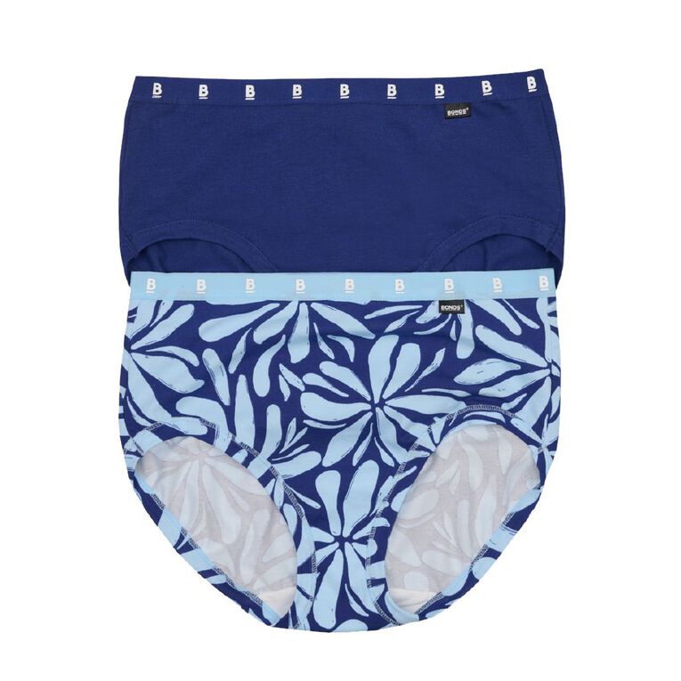 B FOR BONDS Women's Full Briefs 2 Pack, Blue Light, hi-res
