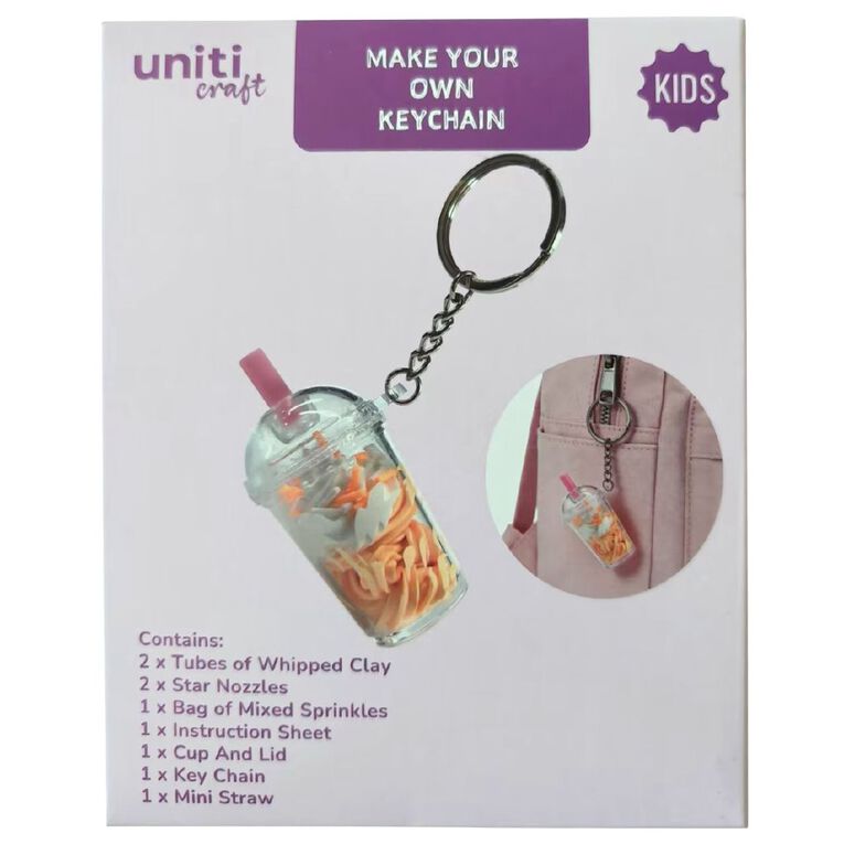 Uniti Craft Kids Make Your Own Cream Glue Keychain, , hi-res