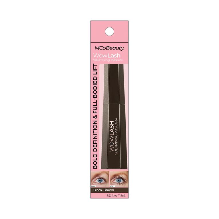 MCoBeauty Wow Lash Volumising Mascara Black Brown, , hi-res