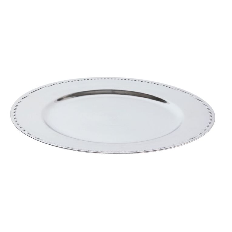 Living & Co Metallic Under Plate Reusable Silver Grey, , hi-res