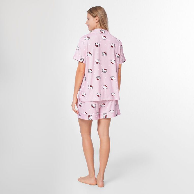 Hello Kitty Comfy Short Sleeve Pyjama Set, Pink Mid, hi-res