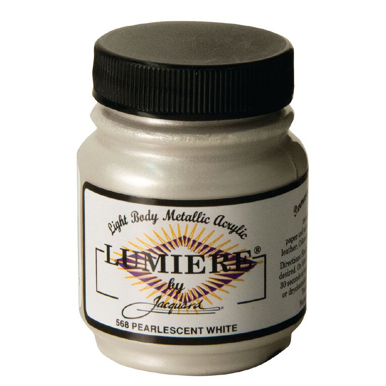 Jacquard Lumiere Acrylic Paint Pearlescent White 66.54ml, , hi-res