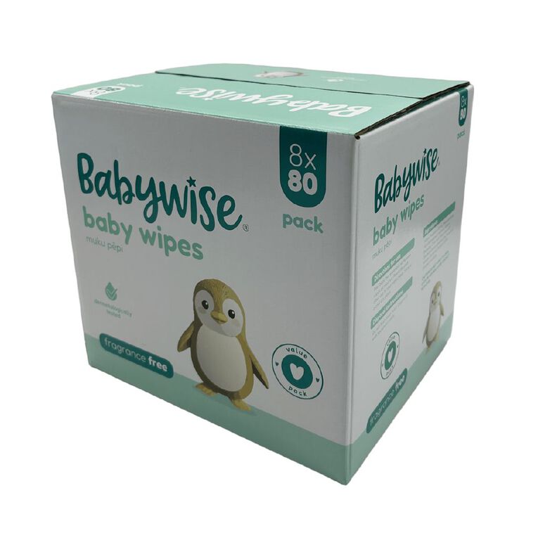 Babywise Wipes Value Pack 8 x 80 Pack, , hi-res