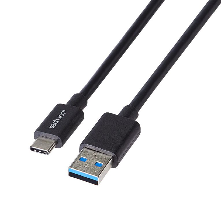 Tech.Inc USB-A To USB-C Cable 2m Black, , hi-res