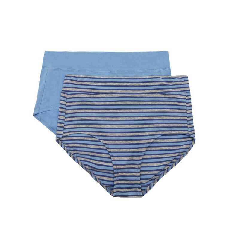 Underworks Women's Smooth Line Full Briefs 2 Pack, Blue Light, hi-res