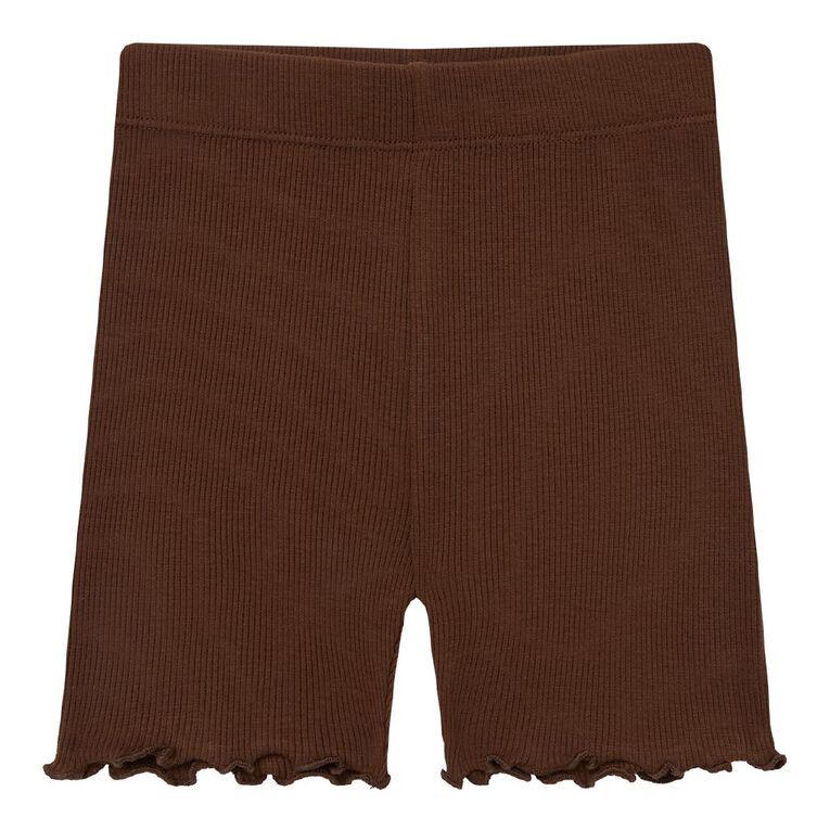 Young Original Preschool Plain Bike Shorts, Brown Dark, hi-res