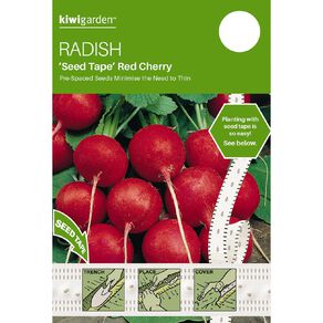 Kiwi Garden Seed Tape Radish Red Cherry