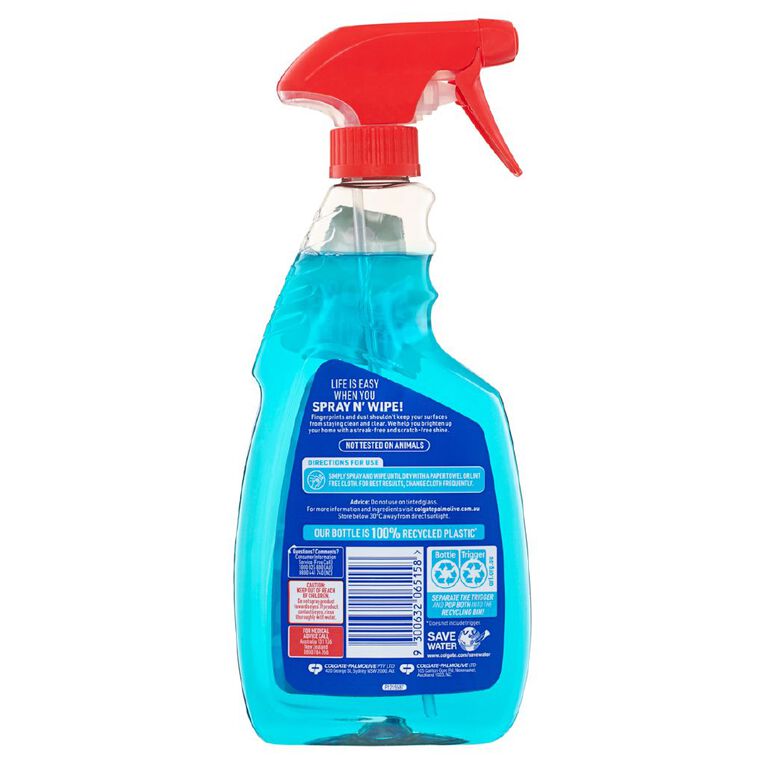 Ajax Spray n' Wipe Triple Action Glass Cleaner 500ml, , hi-res