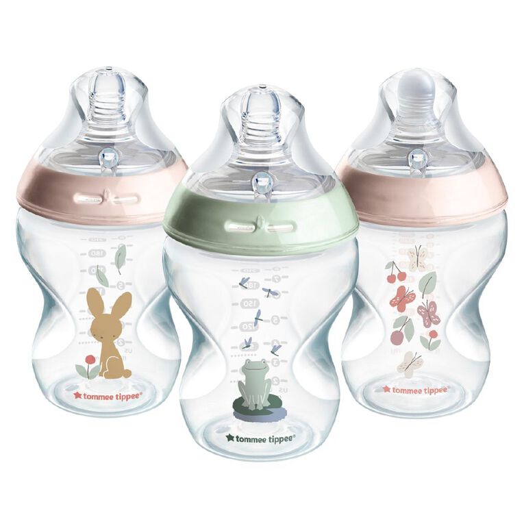 Tommee Tippee Natural Start 3X 260ml PP Bottles Girl, , hi-res