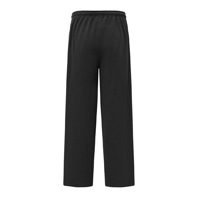 H&H Men's Plain Knit Pyjama Pants, Charcoal, hi-res