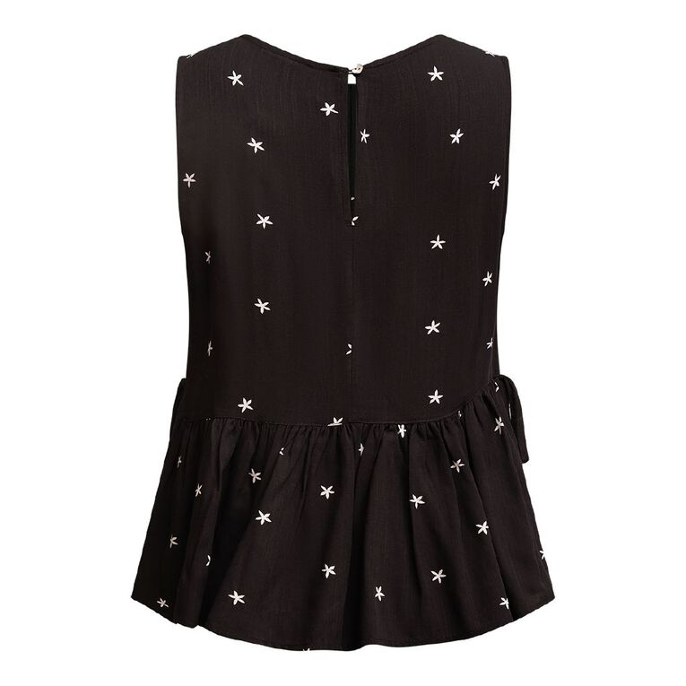 H&H Women's Side Tie Tank, Black, hi-res