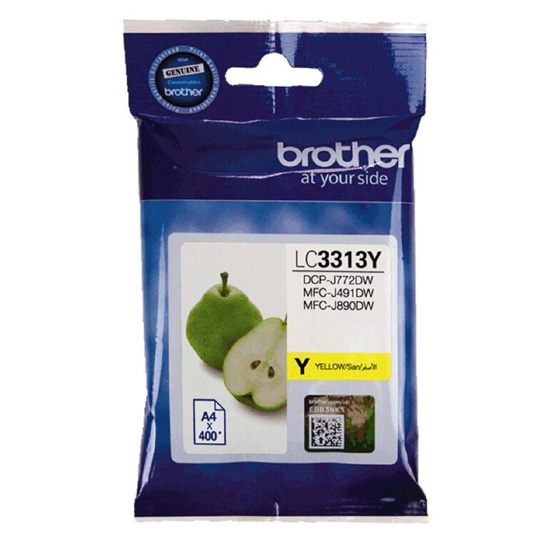 Brother Ink LC3313Y Yellow 400 Pages, , hi-res