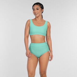 H&H Women's Crinkle Scoop Bikini Top