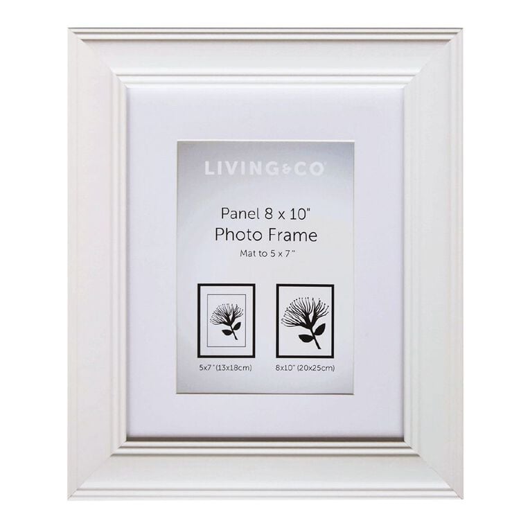 Living & Co Panel Frame White 5in x 7in, White, hi-res