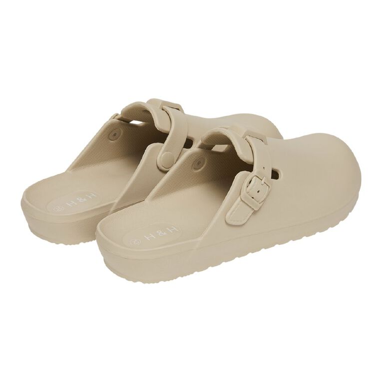H&H Men's Comfort Mules, Beige, hi-res