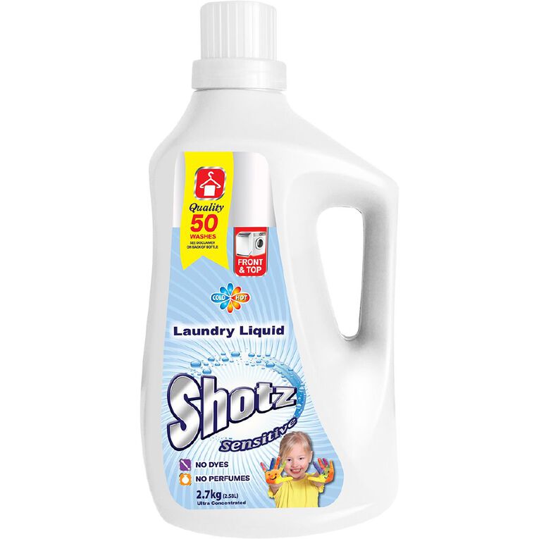 Shotz Laundry Liquid Sensitive Dual 2.7kg, , hi-res