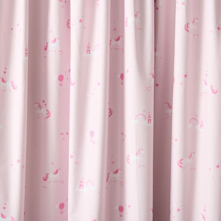 Living & Co Princess Curtains Pink 150-230cm Wide/205cm Drop, , hi-res