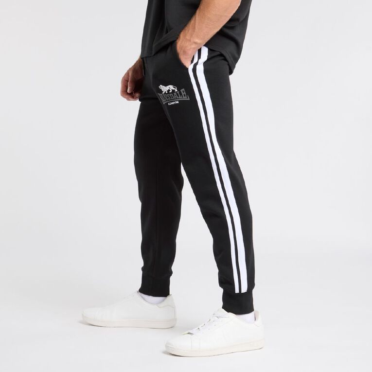 Lonsdale Men's London Trackpants, Black, hi-res