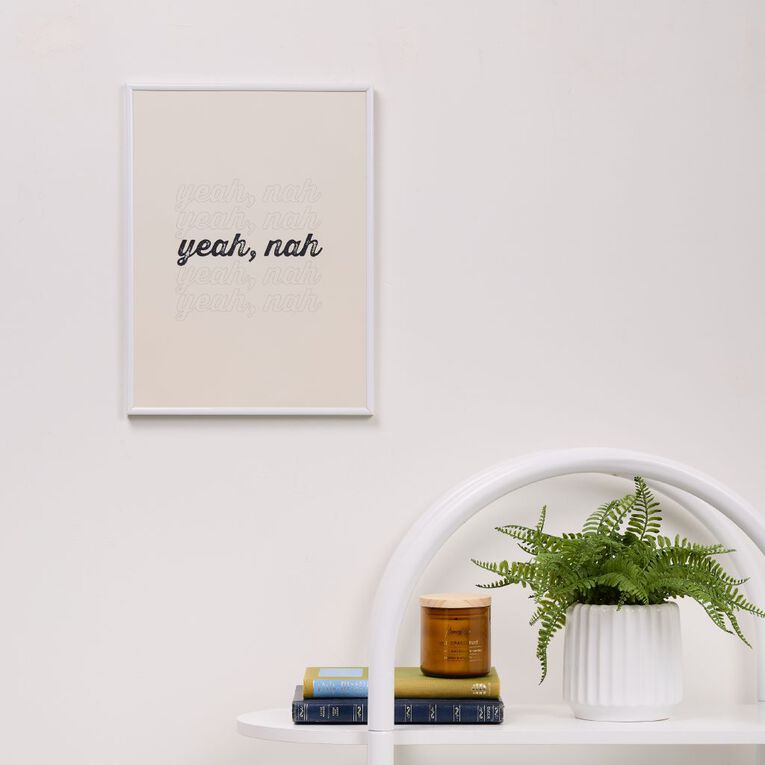 Living & Co Framed Print Yeah Nah, , hi-res