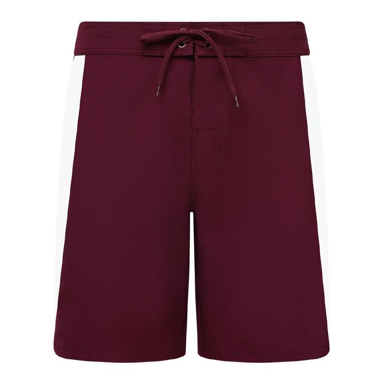 H&H Men's Stretch 9 Inch Boardshorts, Red Dark, hi-res